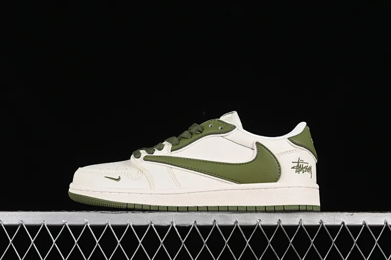 All Categories Air Jordan Jordan Series Basketball Shoes Air Jordan 1 Low High-end Customized Low-top Shoes Travis Scott x Fragment Design x Air Jordan 1 Low OG SP AJ1 Joe 1 Stussi Joint-Beige Army Green Low-top Cultural Casual Shoes DM6688-602